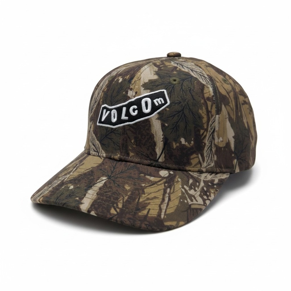 Volcom Get Air Snapback Hat Mens Camo Leaf Print Baseball Cap NEW